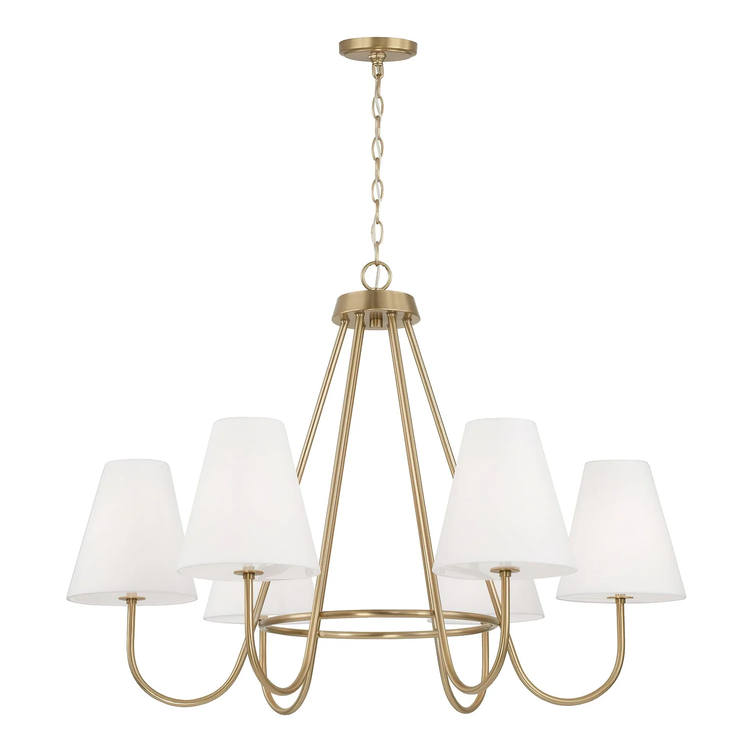 Julia Contemporary Brass Chandelier - Image 9
