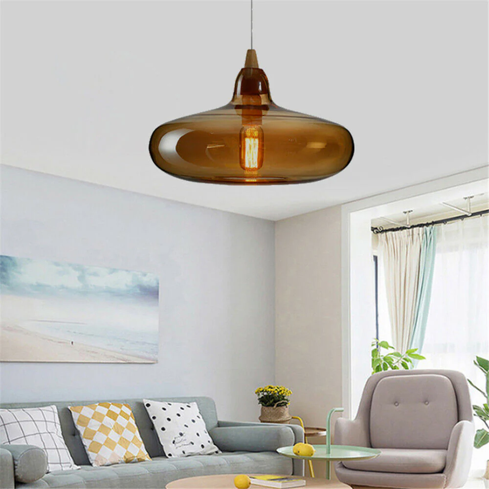 June Amber Glass Pendant Light - Image 2