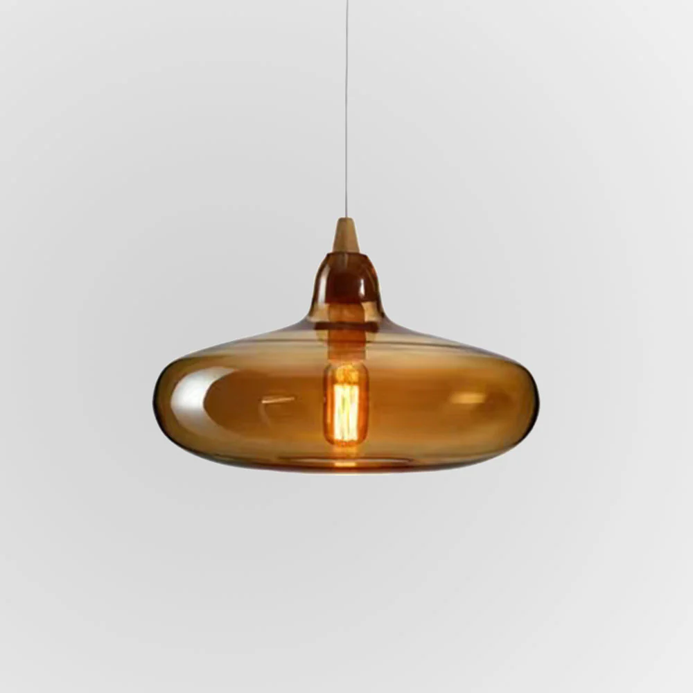 June Amber Glass Pendant Light - Image 4