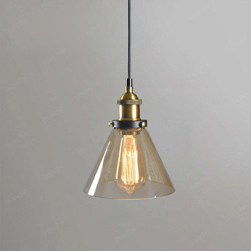 June Industrial Glass Pendant Light Clear/Amber/Smoke Grey - Image 13