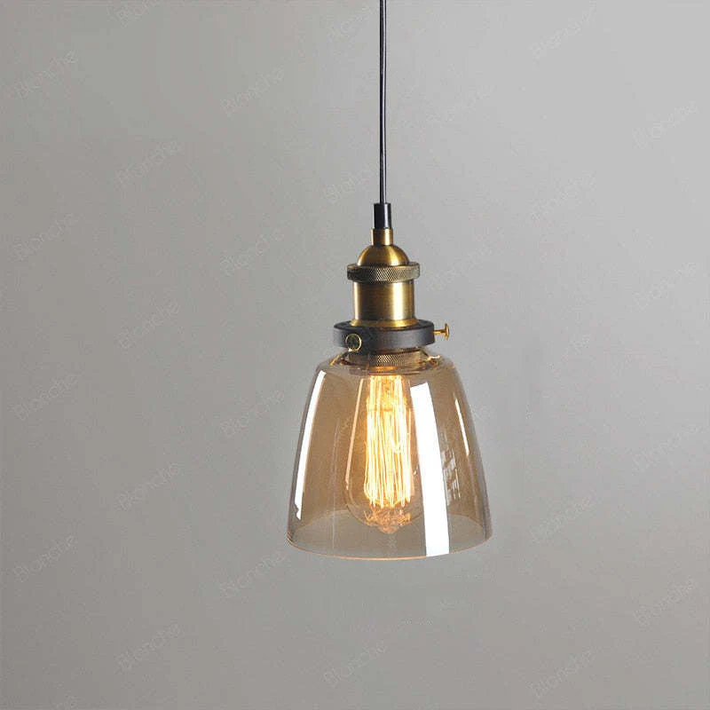 June Industrial Glass Pendant Light Clear/Amber/Smoke Grey - Image 9