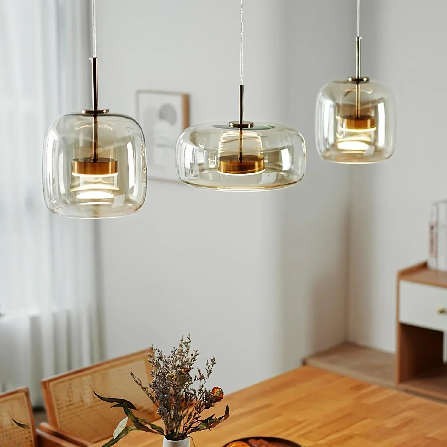 June Morden Glass Pendant Light Clear/Smoky/Amber - Image 16