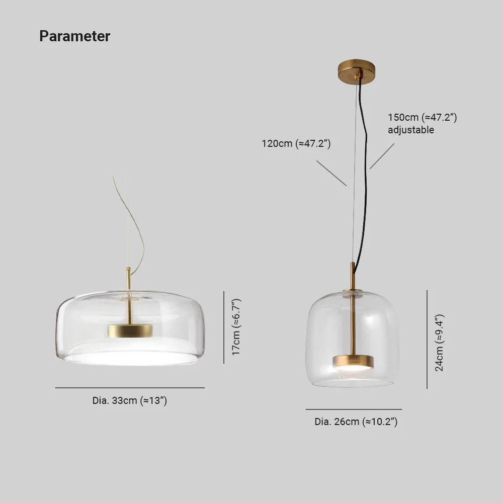 June Morden Glass Pendant Light Clear/Smoky/Amber - Image 4