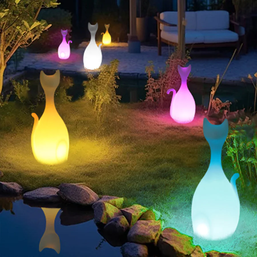 Junea Animal Material Illuminated PE Outdoor Floor Lamp - Image 5