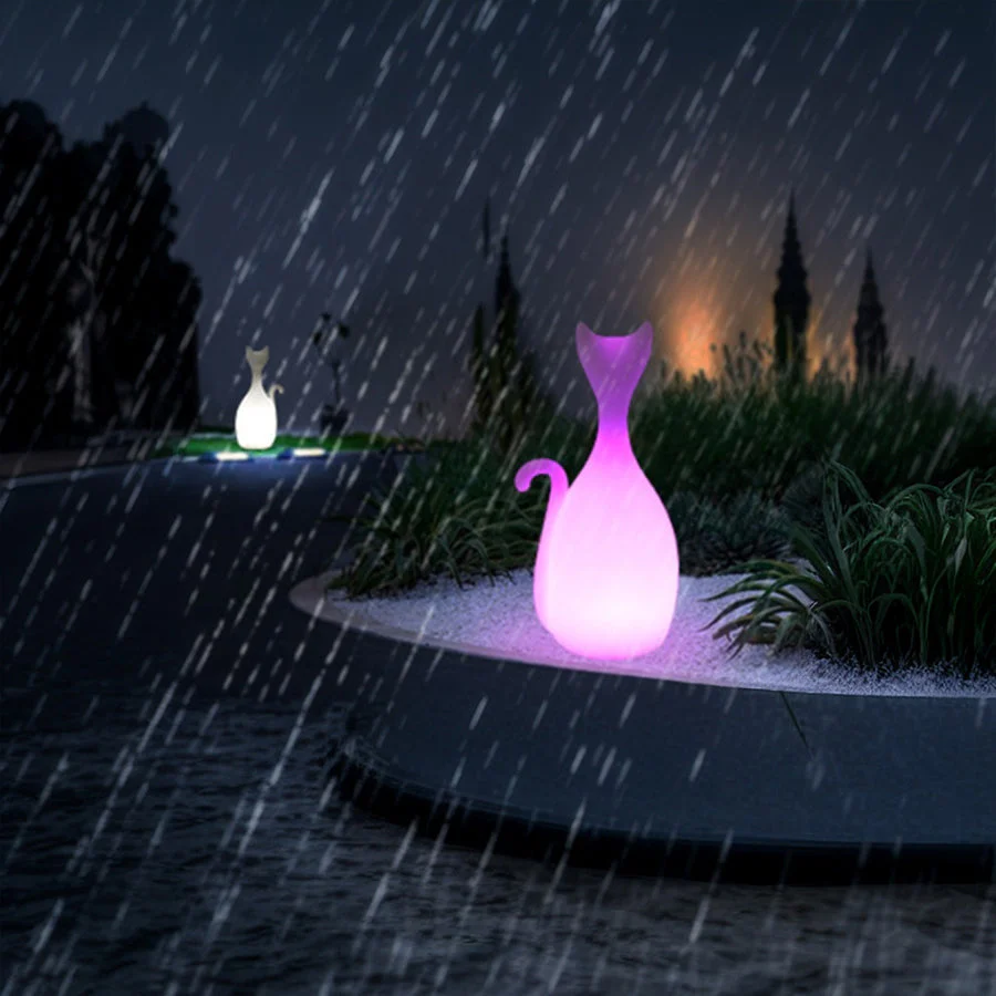 Junea Animal Material Illuminated PE Outdoor Floor Lamp - Image 7