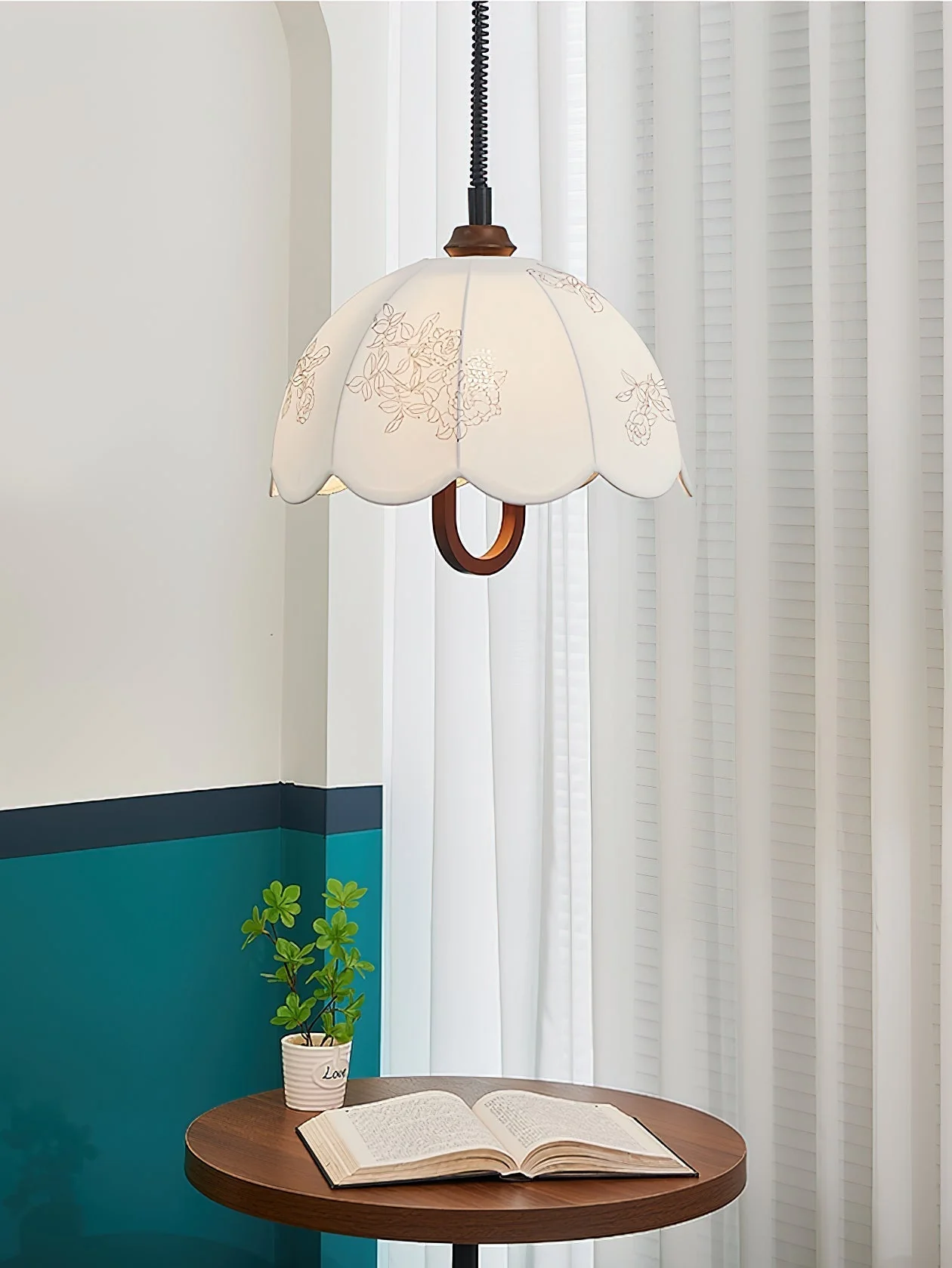 Kade Vintage Wood Pendant Light - Image 11
