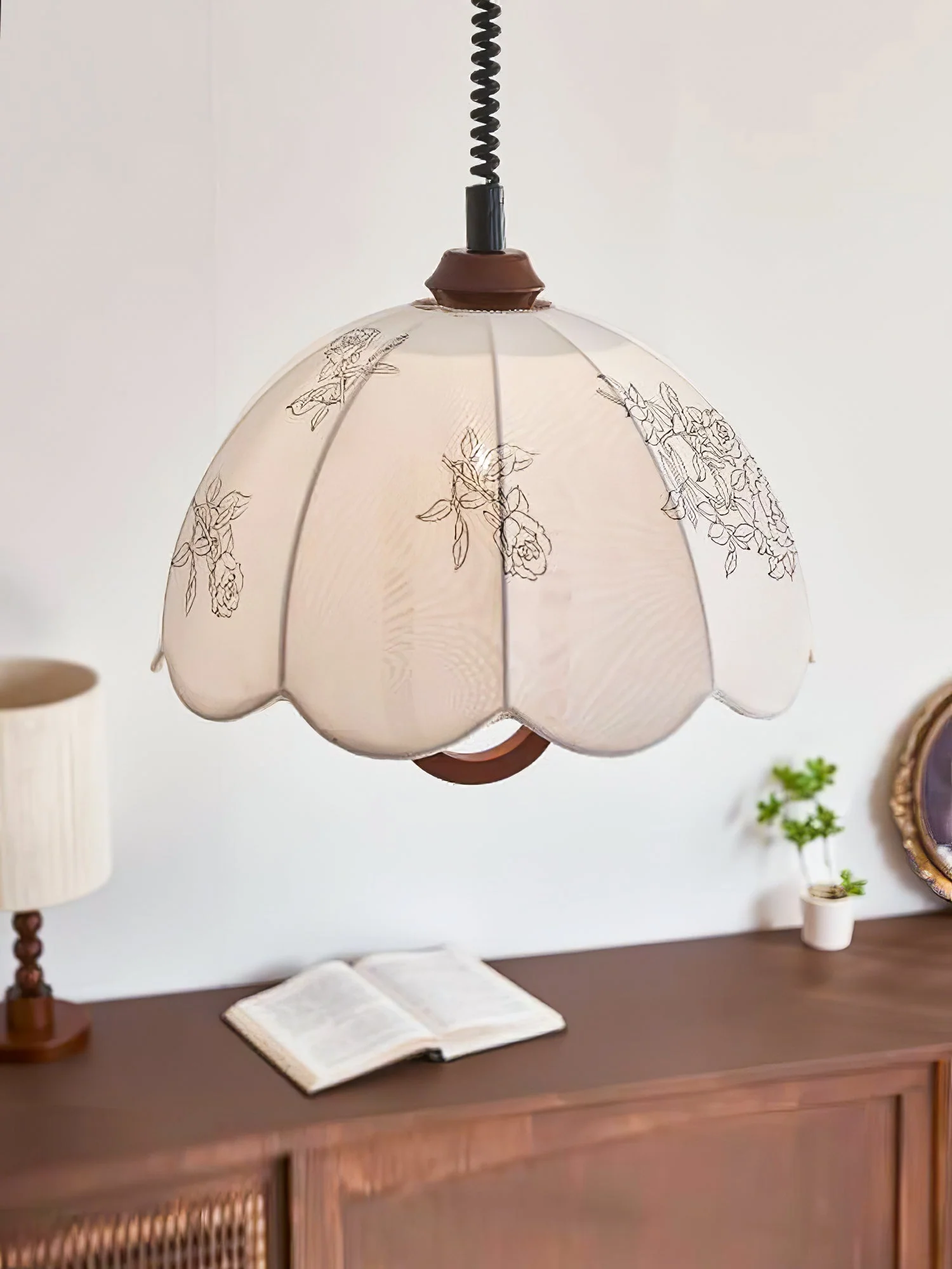 Kade Vintage Wood Pendant Light - Image 12