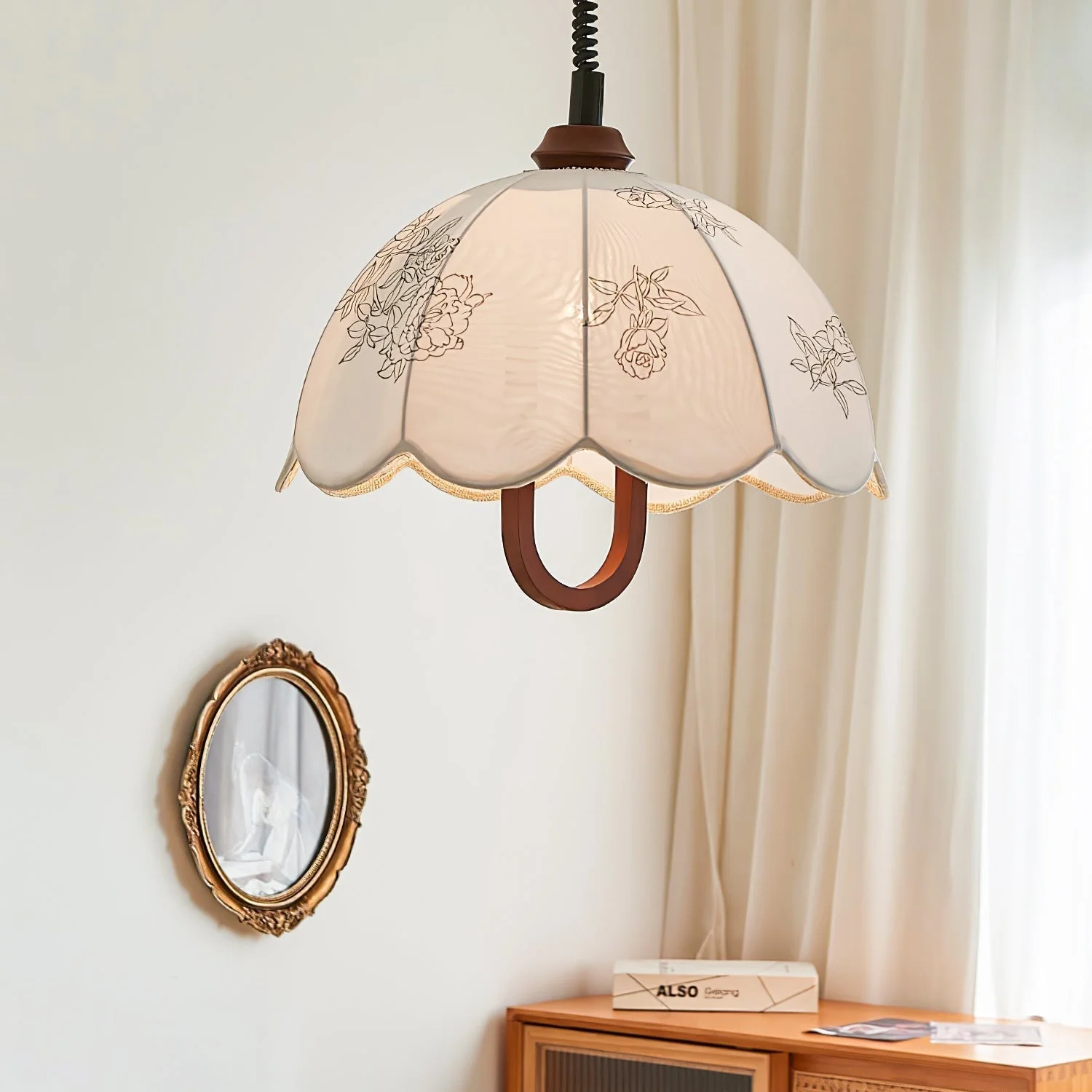 Kade Vintage Wood Pendant Light - Image 14