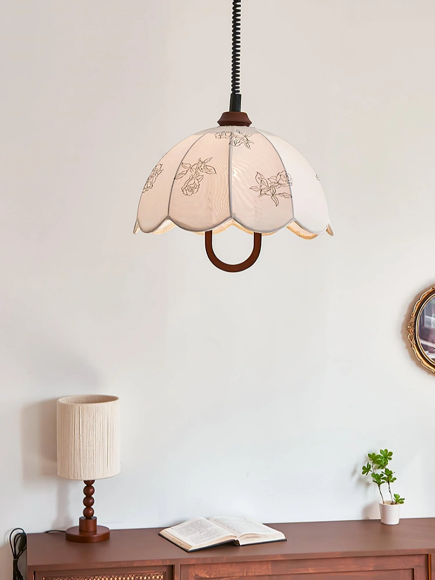 Kade Vintage Wood Pendant Light - Image 23