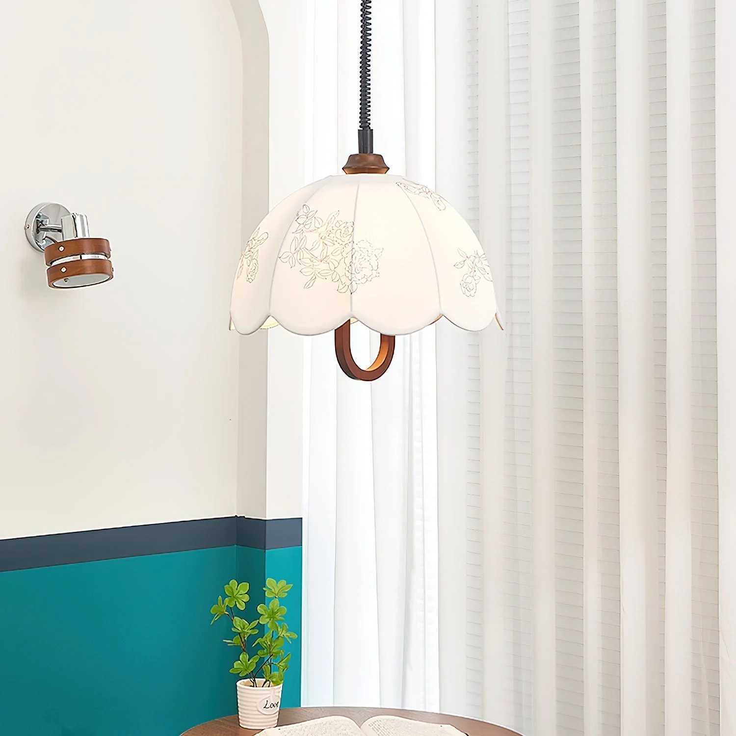 Kade Vintage Wood Pendant Light - Image 3