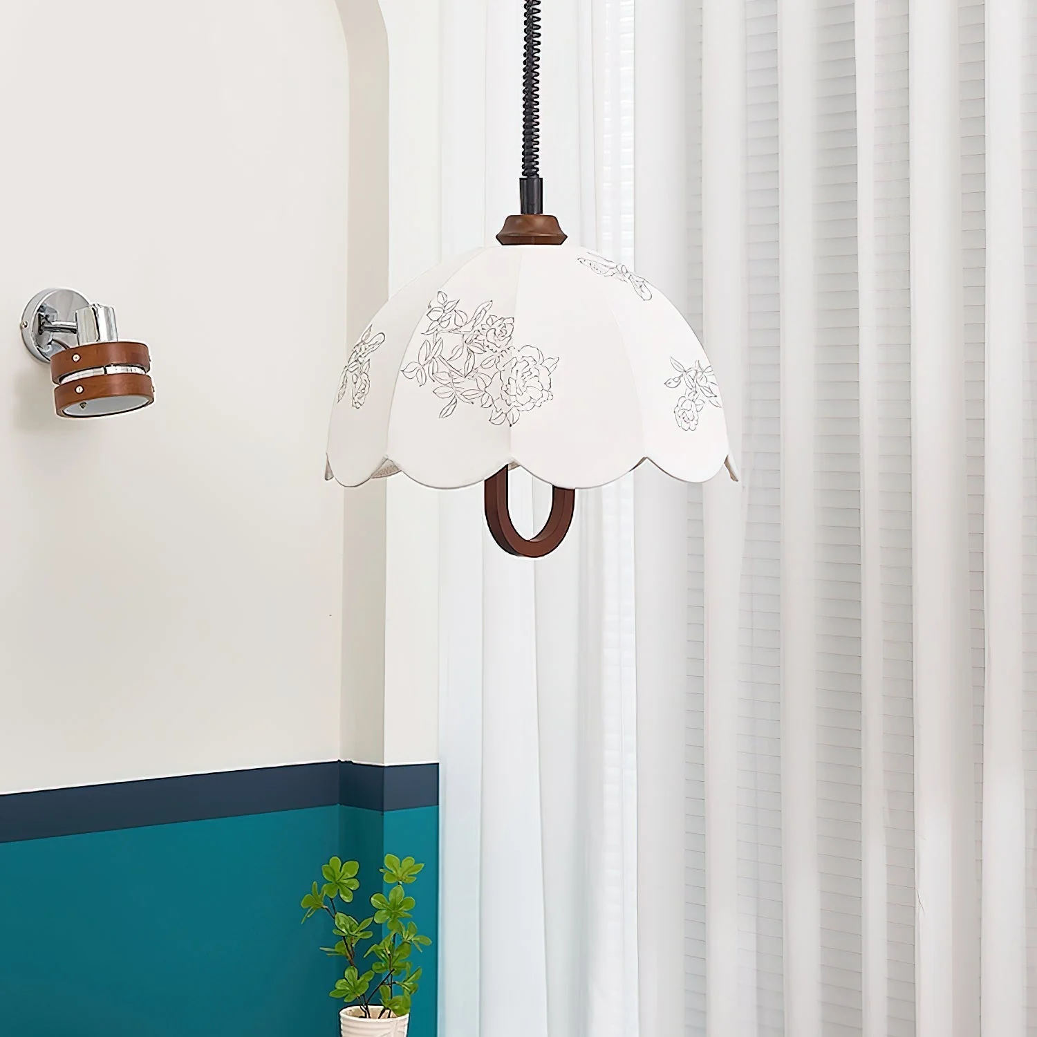 Kade Vintage Wood Pendant Light - Image 5