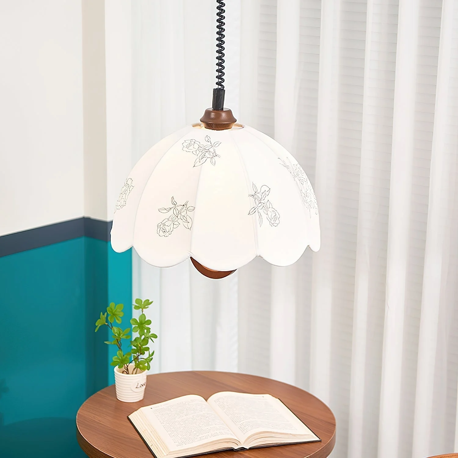 Kade Vintage Wood Pendant Light - Image 6