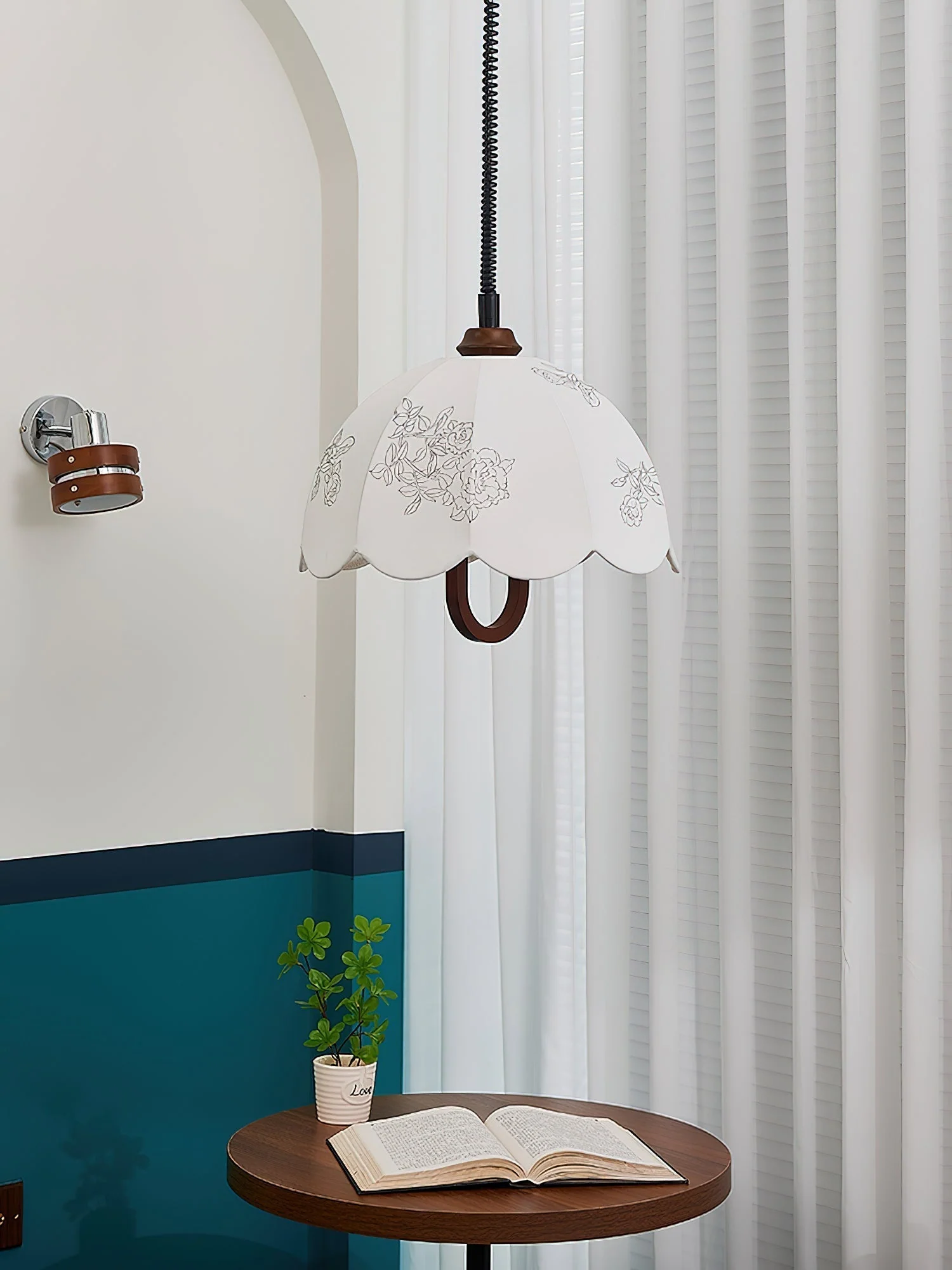 Kade Vintage Wood Pendant Light - Image 7