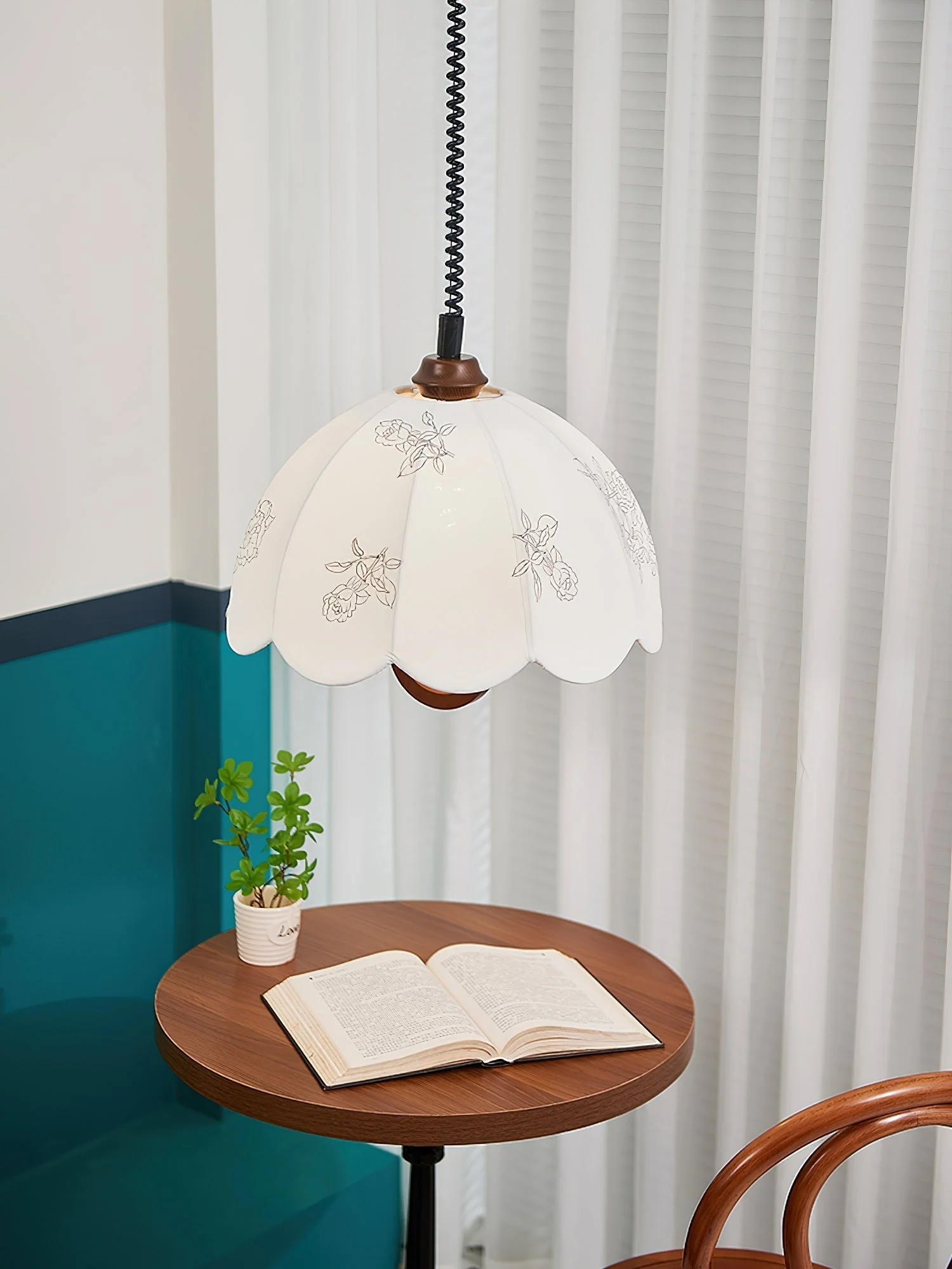 Kade Vintage Wood Pendant Light - Image 8