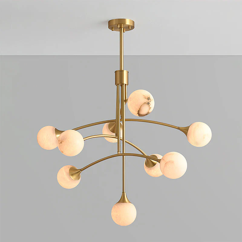 Kael Modern Sputnik Alabaster Chandelier - Image 14