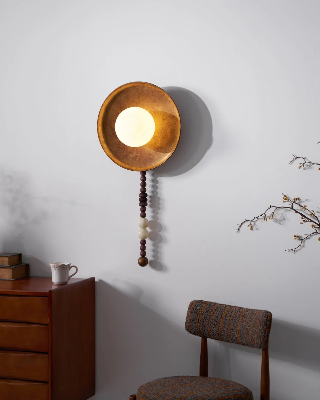 Kaelen Bohemian Metal Beaded Wall Sconce - Image 10
