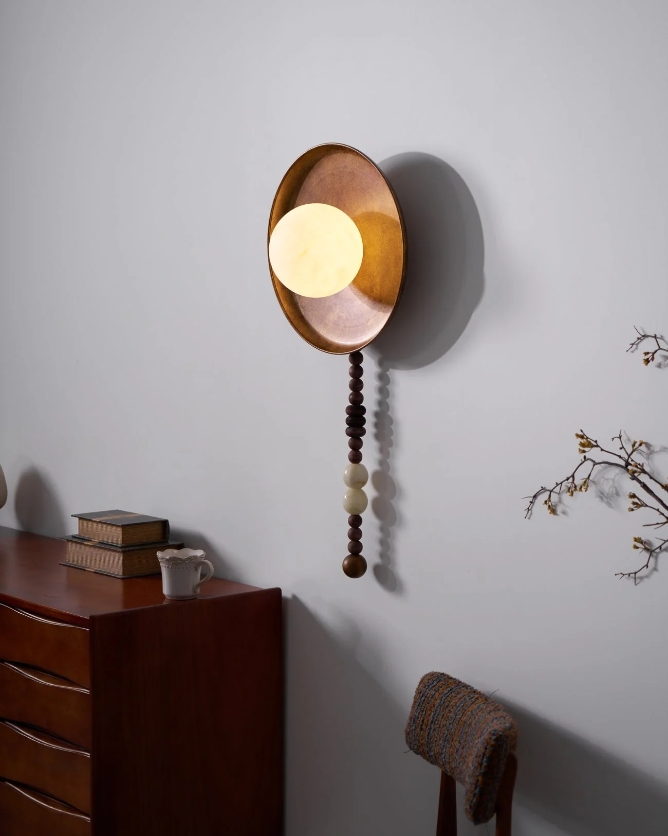 Kaelen Bohemian Metal Beaded Wall Sconce - Image 11