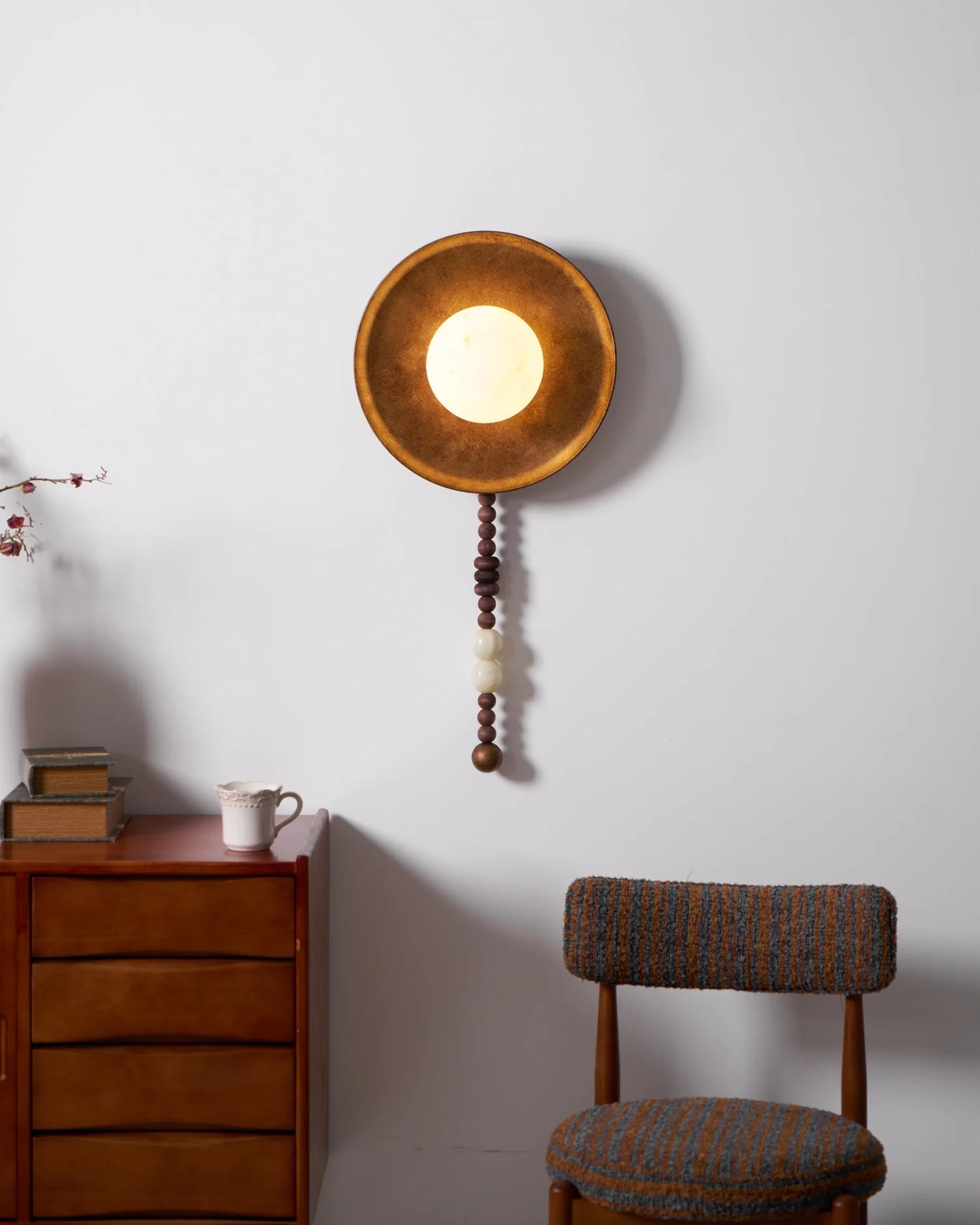 Kaelen Bohemian Metal Beaded Wall Sconce - Image 12
