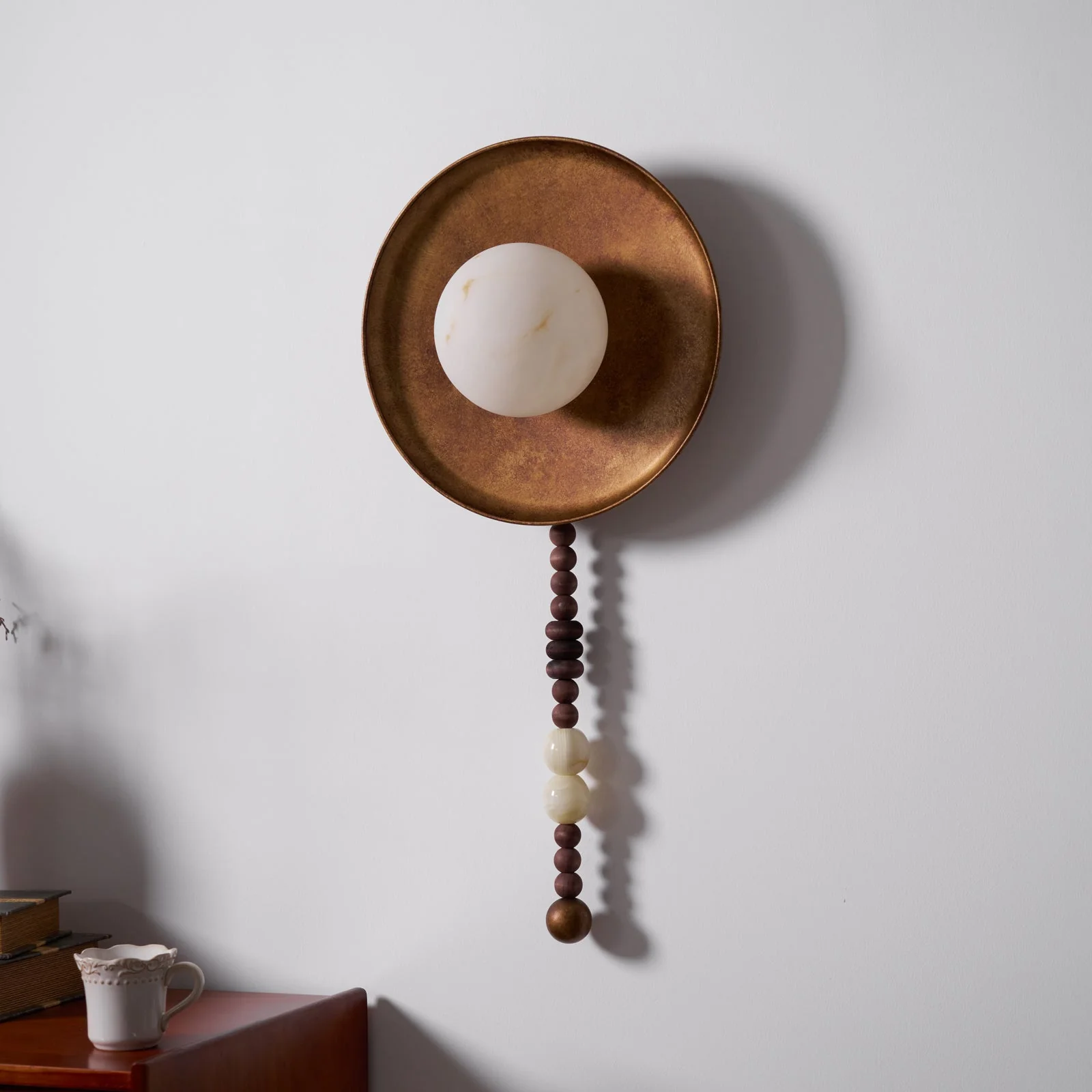 Kaelen Bohemian Metal Beaded Wall Sconce - Image 5