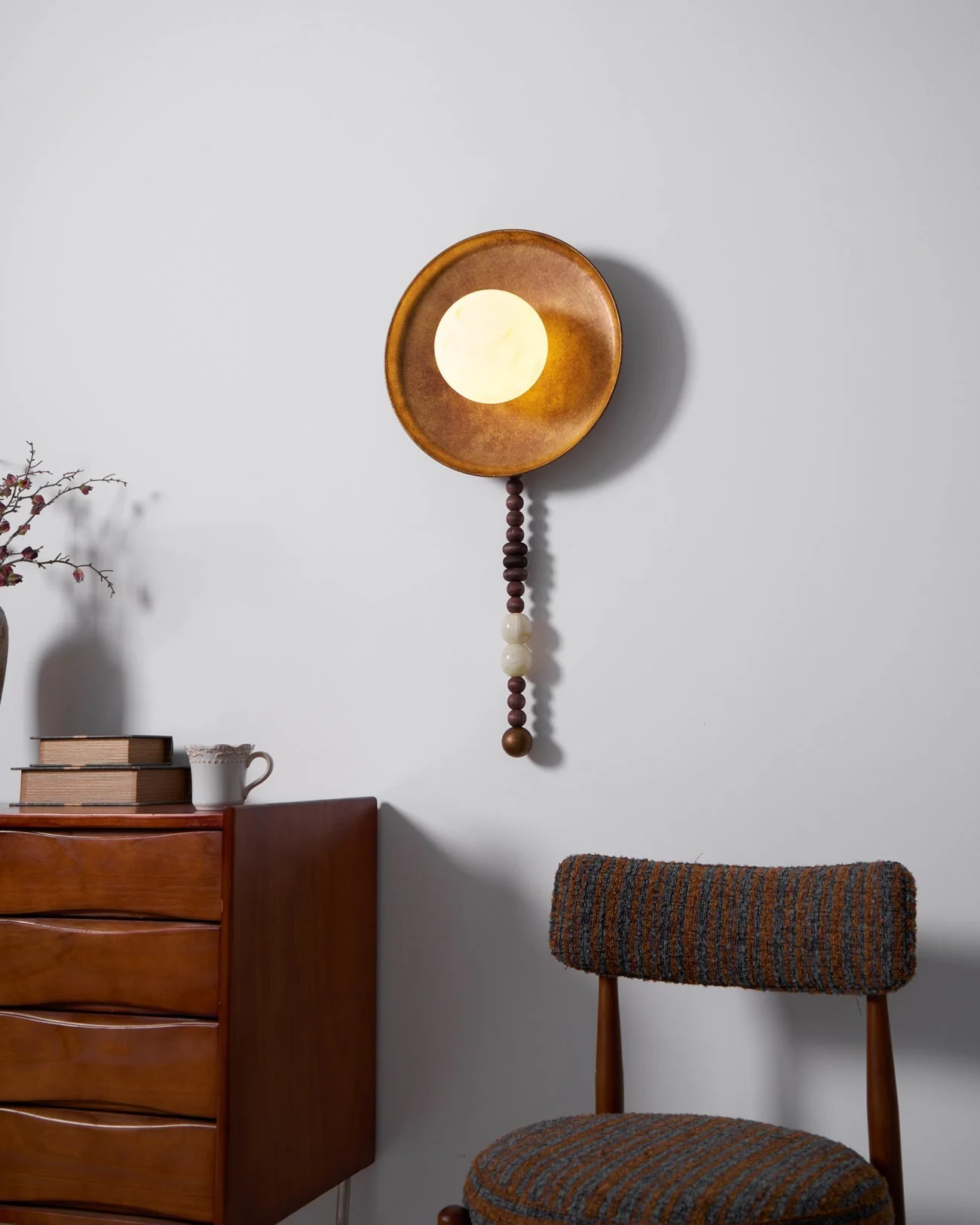 Kaelen Bohemian Metal Beaded Wall Sconce - Image 8