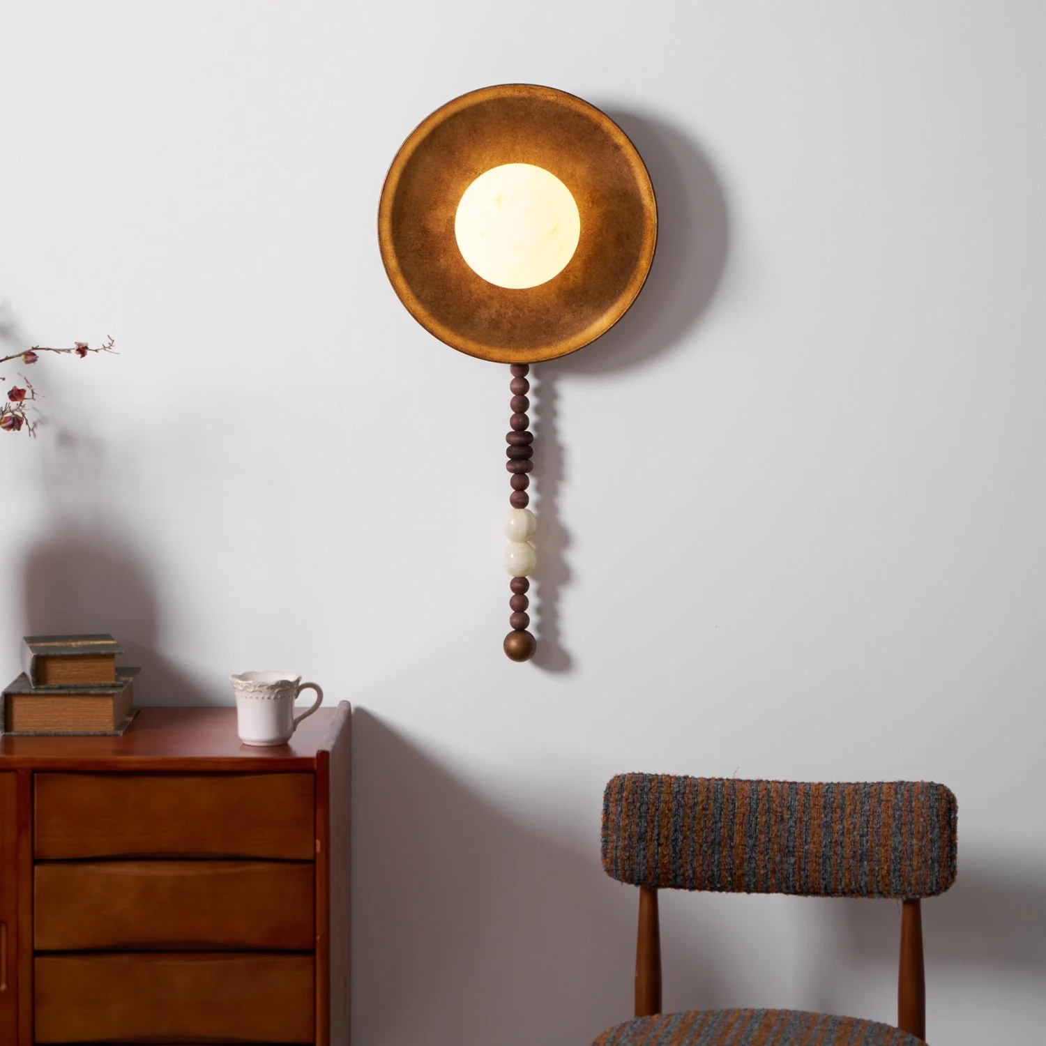 Kaelen Bohemian Metal Beaded Wall Sconce - Image 9