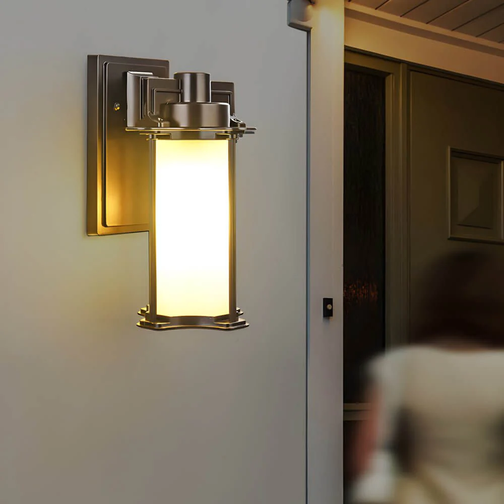 Kane Unique Glass Outdoor Wall Lantern Sconce - Image 3