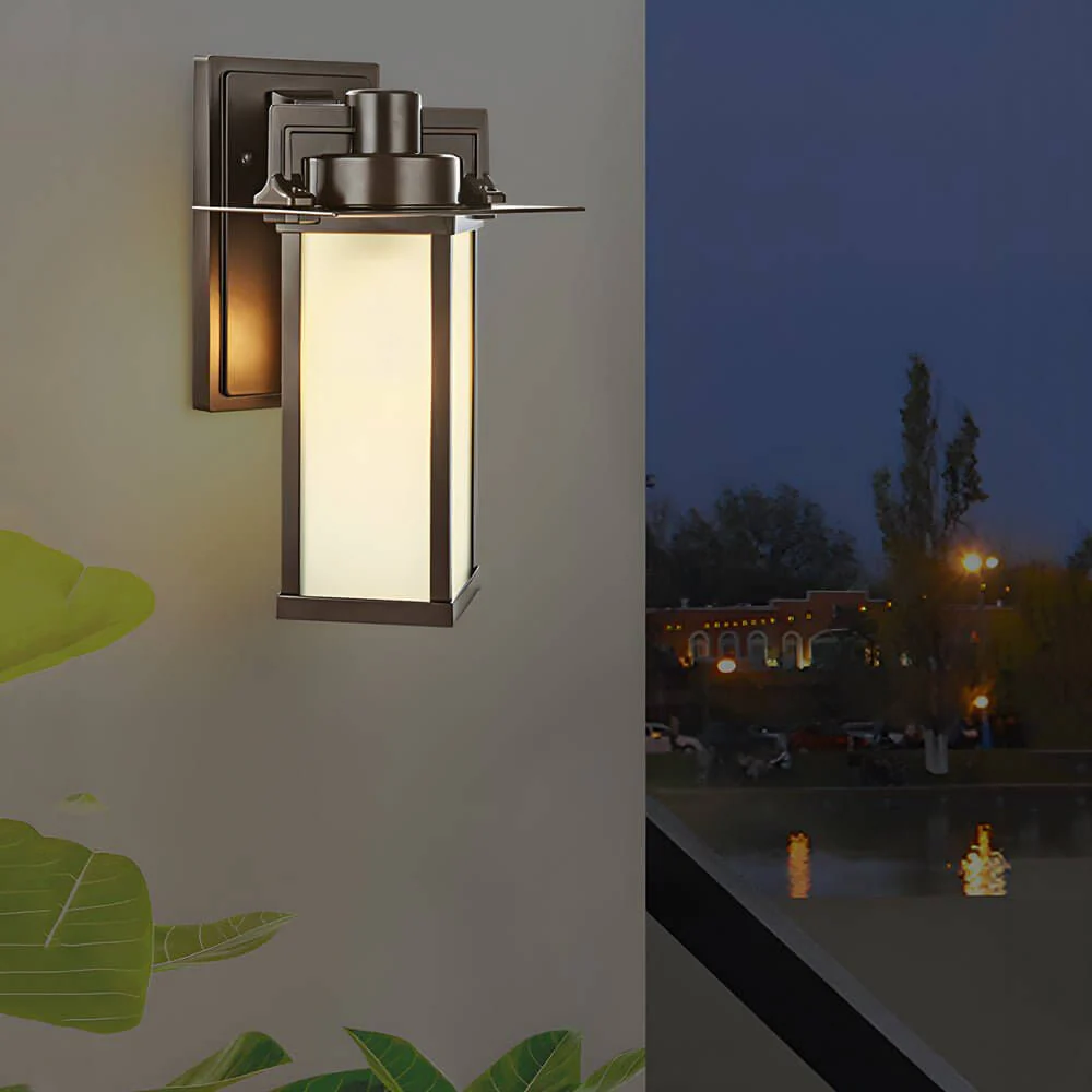 Kane Unique Glass Outdoor Wall Lantern Sconce - Image 4