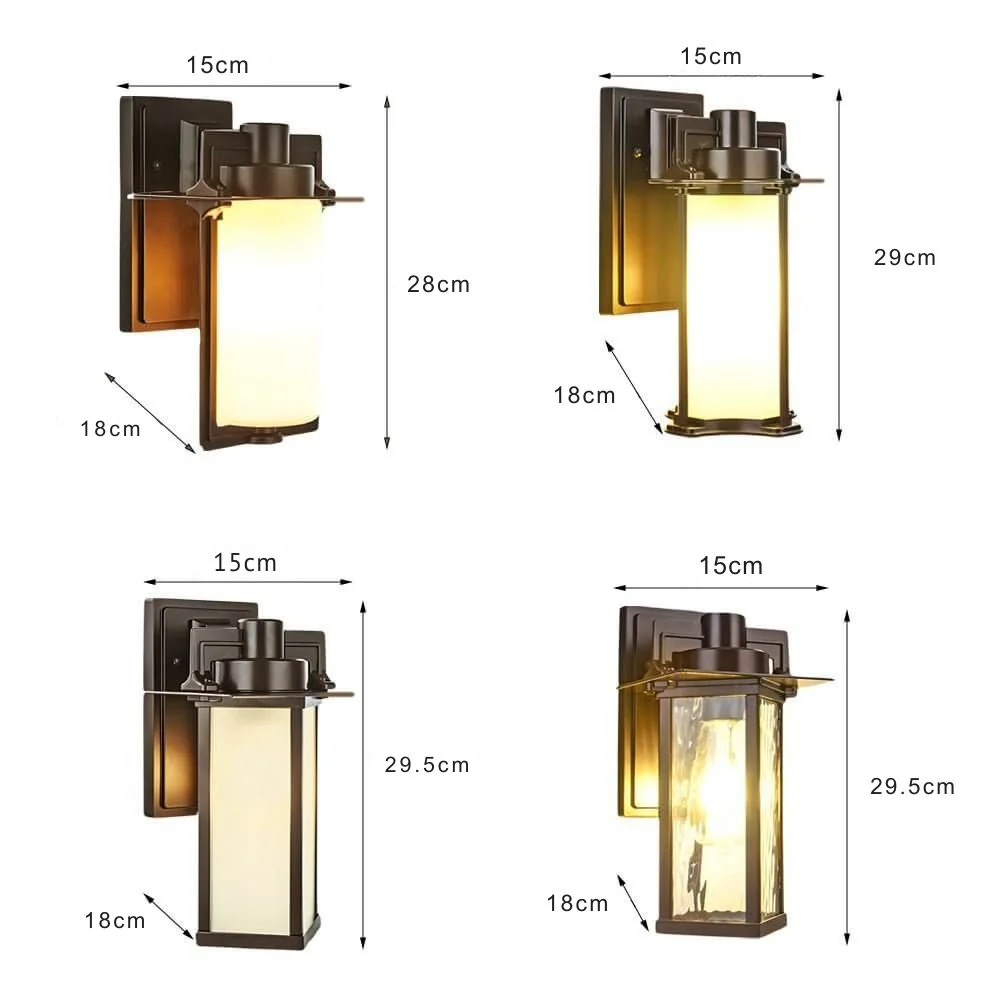 Kane Unique Glass Outdoor Wall Lantern Sconce - Image 8