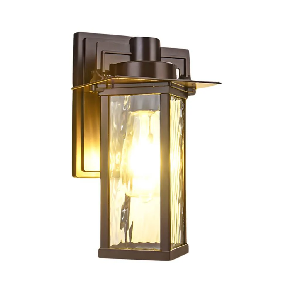 Kane Unique Glass Outdoor Wall Lantern Sconce - Image 9