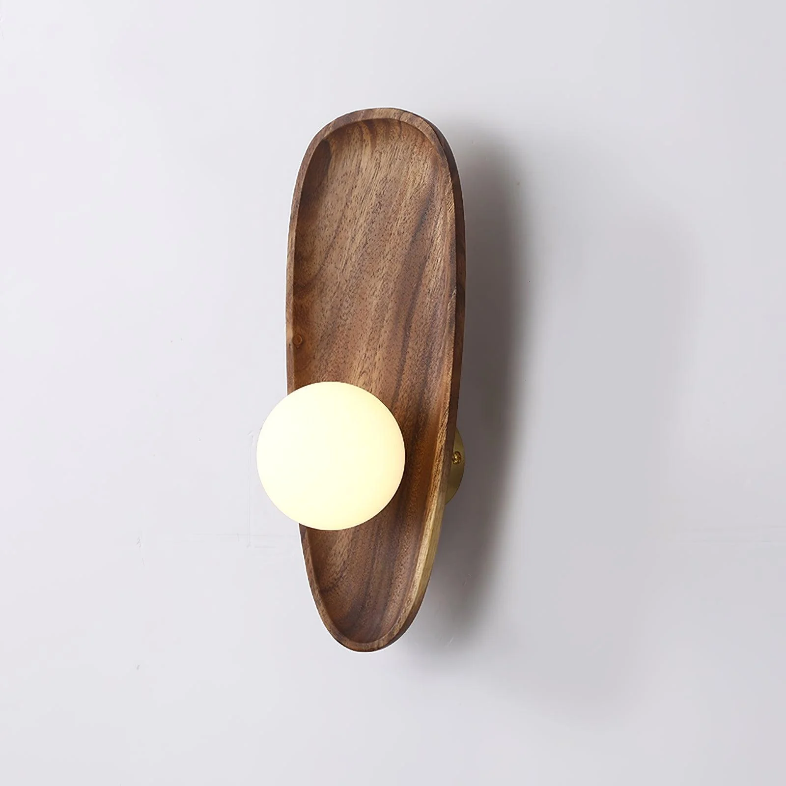 Keith Modern Minimalist Wood Glass Wall Lamp - Image 3