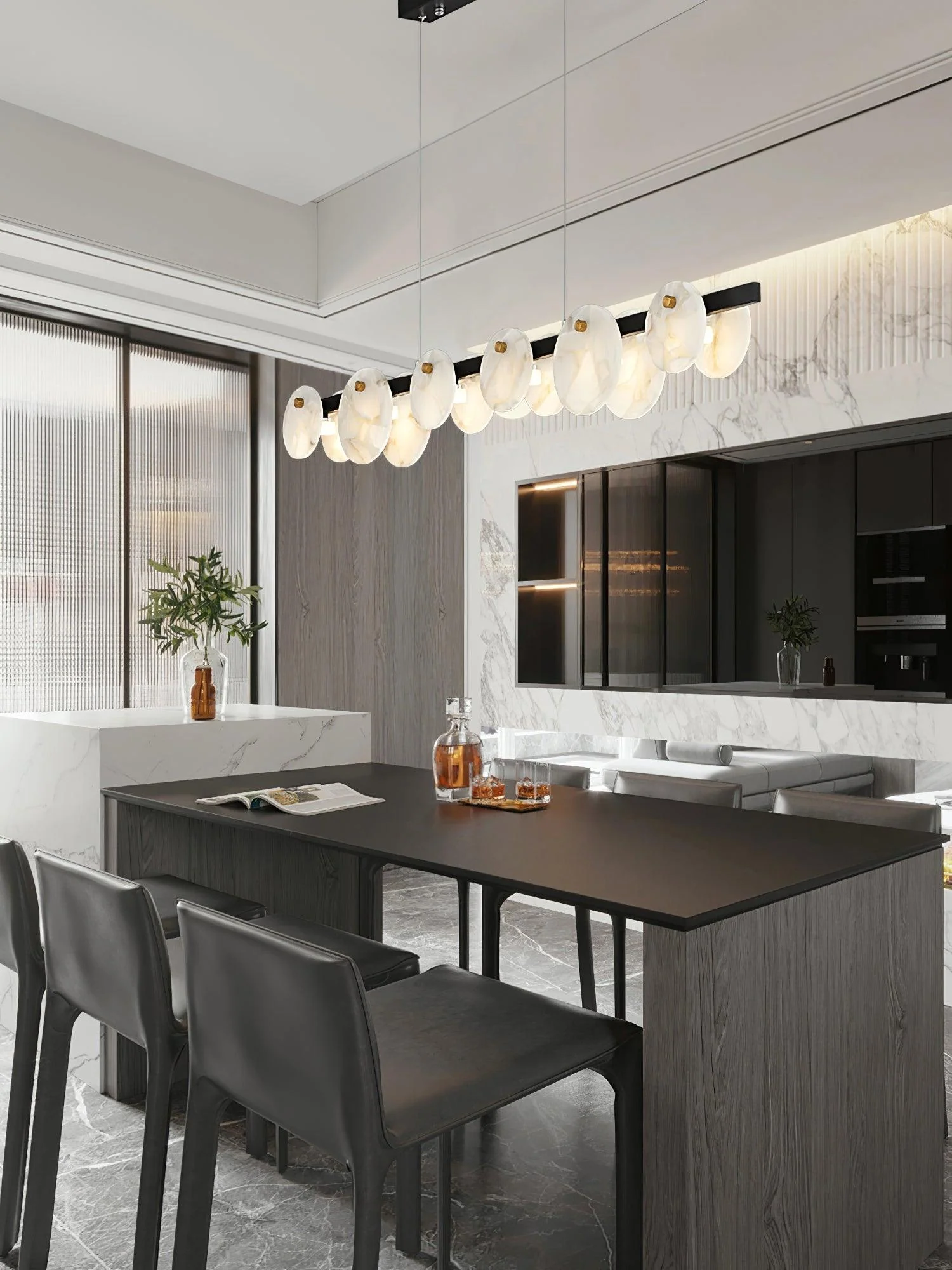 Kelyn Modern Alabaster Linear Pendant Light - Image 10