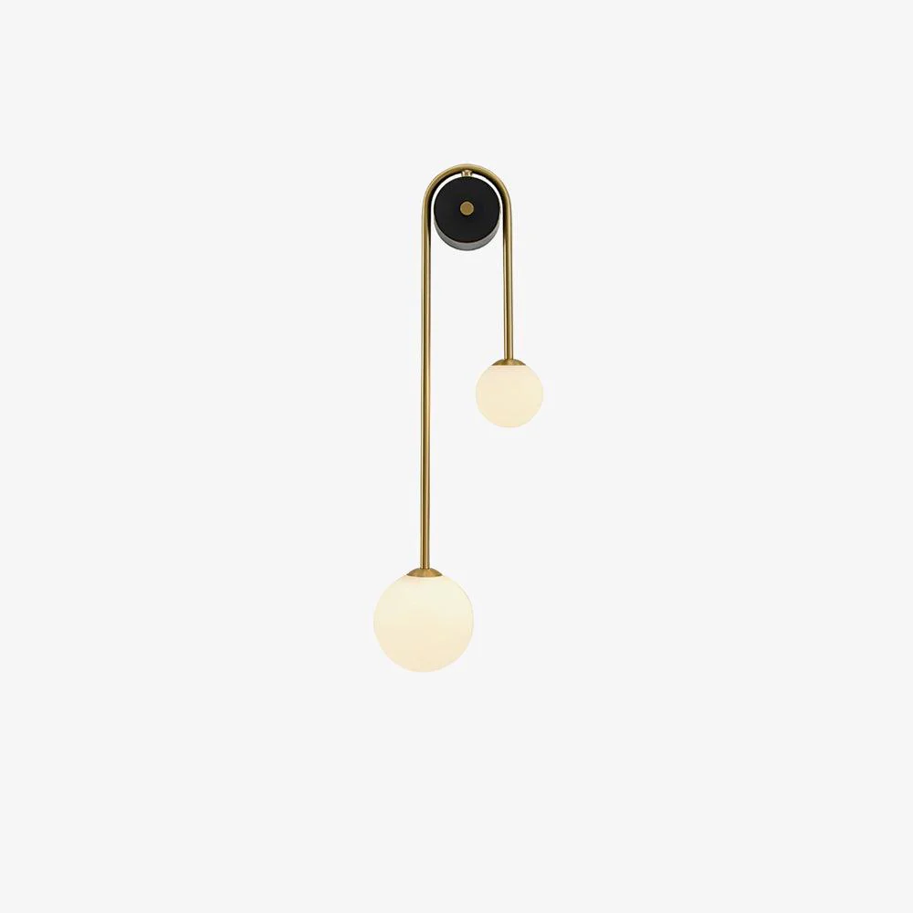 Kim Modern Minimalist Arc Brass Glass Wall Light - Image 11