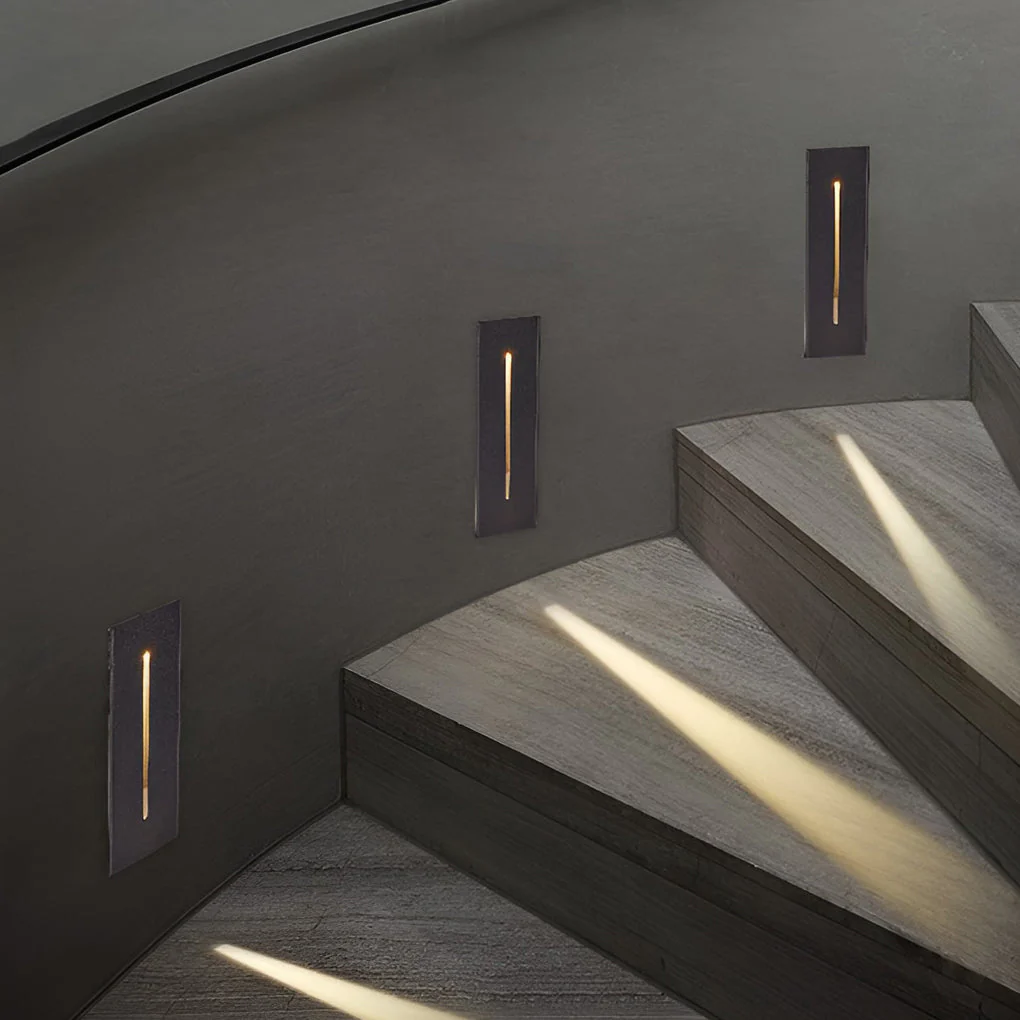 Kingly Industrial Rectangle Stair Outdoor Wall Lights
