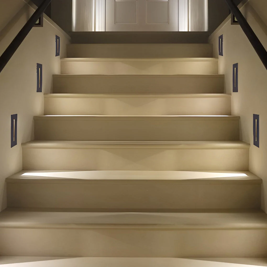 Kingly Industrial Rectangle Stair Outdoor Wall Lights - Image 2