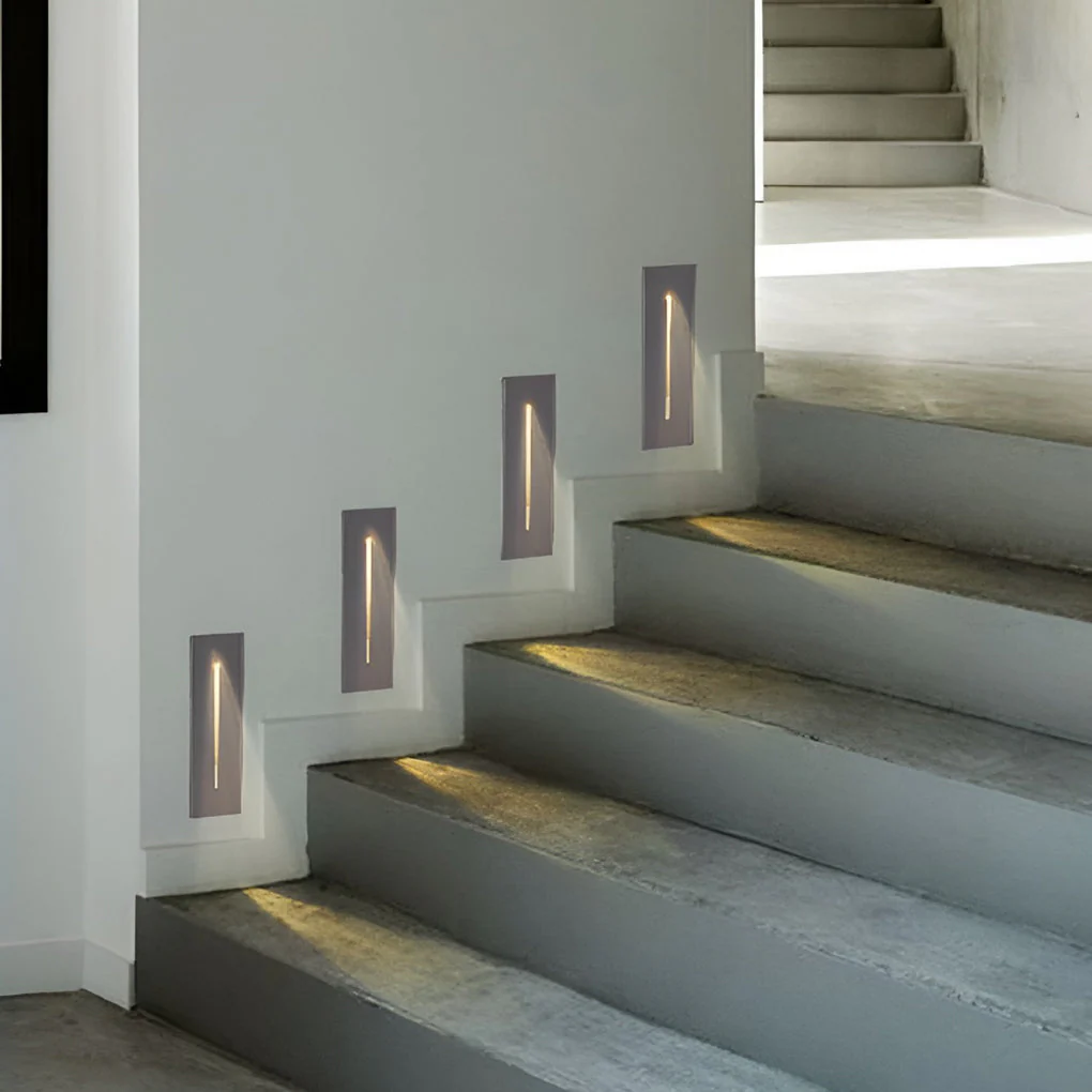 Kingly Industrial Rectangle Stair Outdoor Wall Lights - Image 3