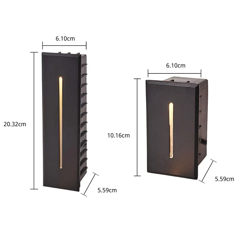 Kingly Industrial Rectangle Stair Outdoor Wall Lights - Image 5