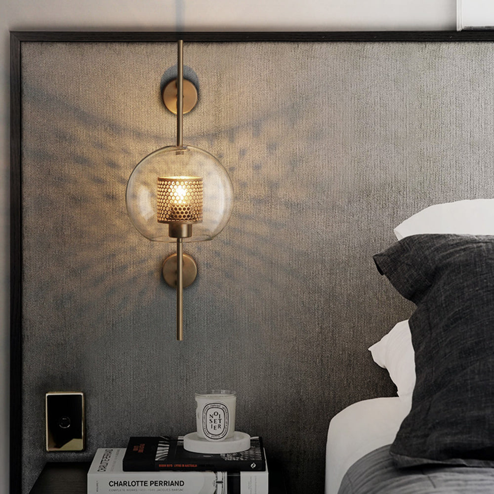 Kiri Industrial Classy Global Clear Glass Wall Lamp - Image 15