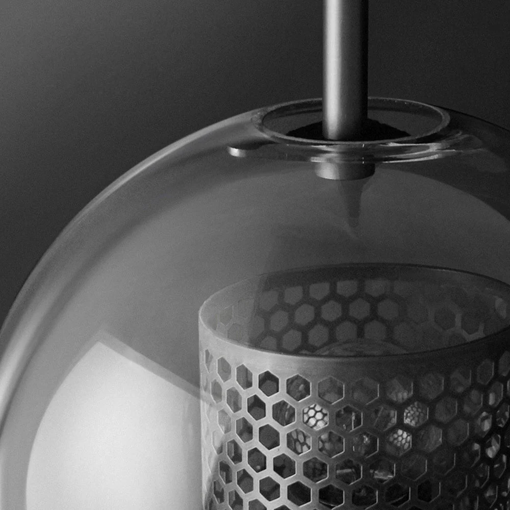 Kiri Industrial Classy Global Clear Glass Wall Lamp - Image 9