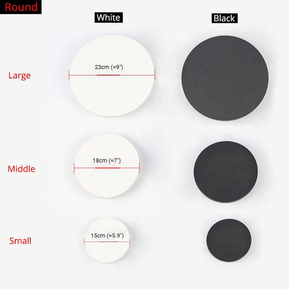 Klyne Minimalist Round/Square Outdoor Wall Lamp LED, Black/White - Image 17