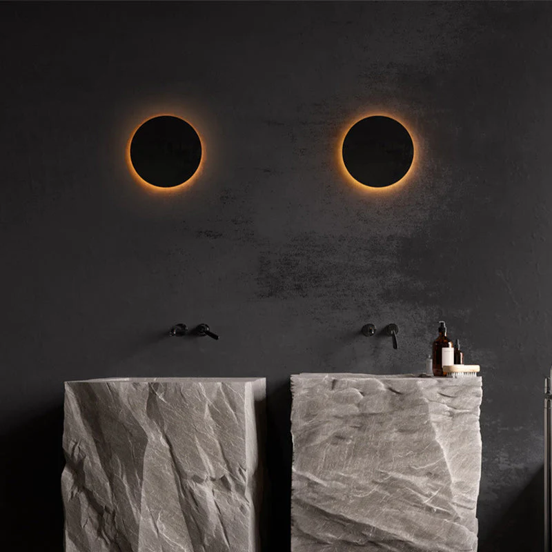 Klyne Minimalist Round/Square Outdoor Wall Lamp LED, Black/White - Image 4