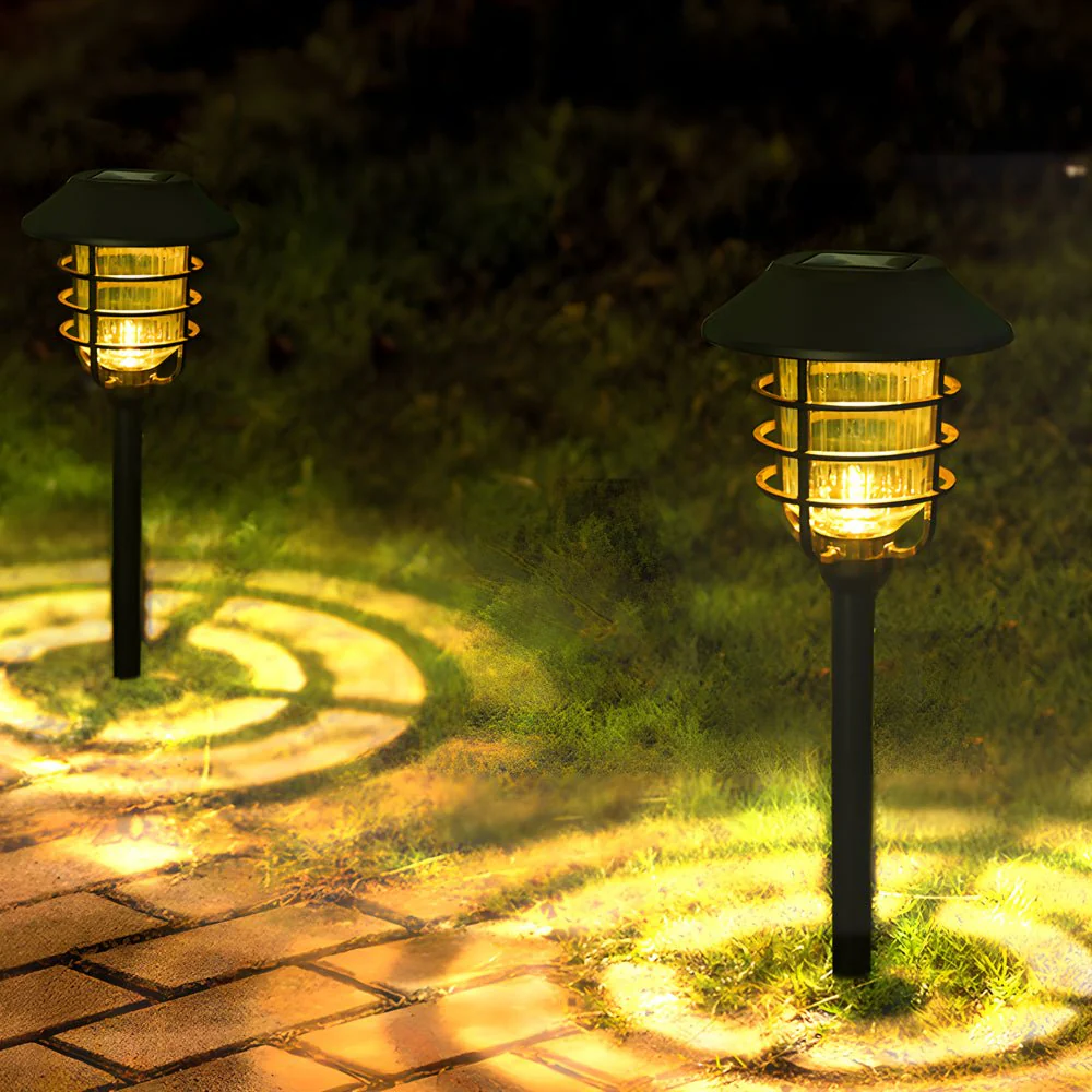 Kody Solar Hat Lampshade Steel Outdoor Pathway Lights