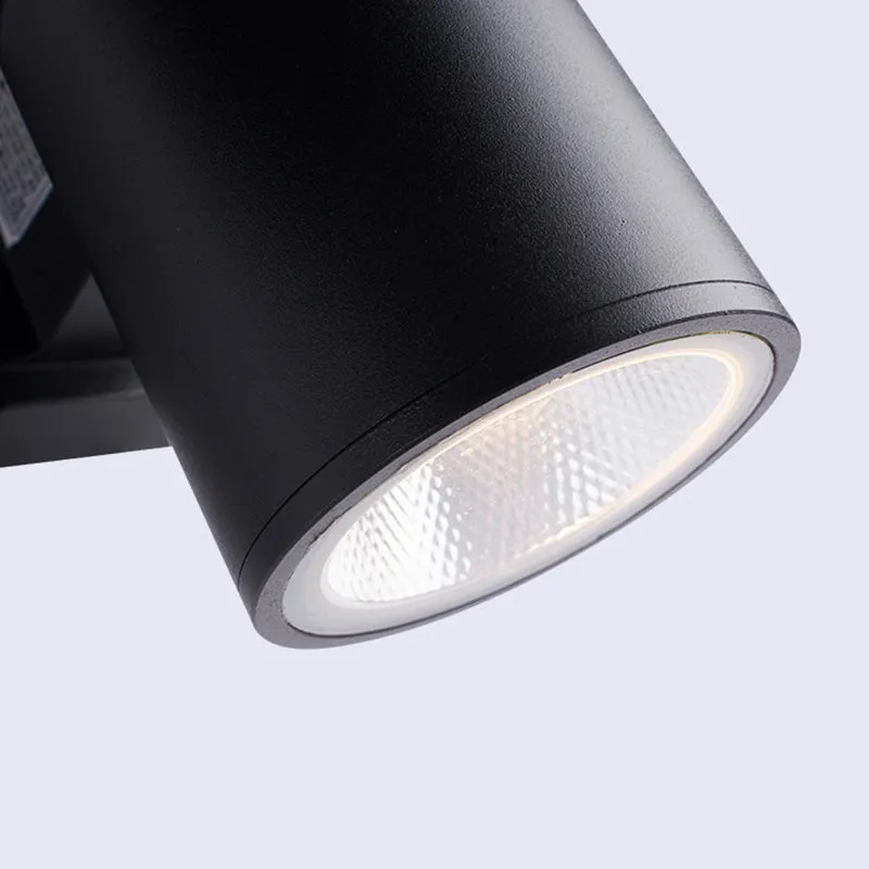 Kren Minimalist Metal Double-headed Outdoor Wall Lamp, Black - Image 8