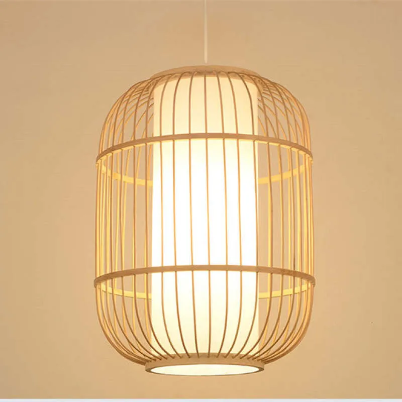Kuro Hand-Woven Knitted Rattan Bamboo Vintage Pendant Light - Image 5