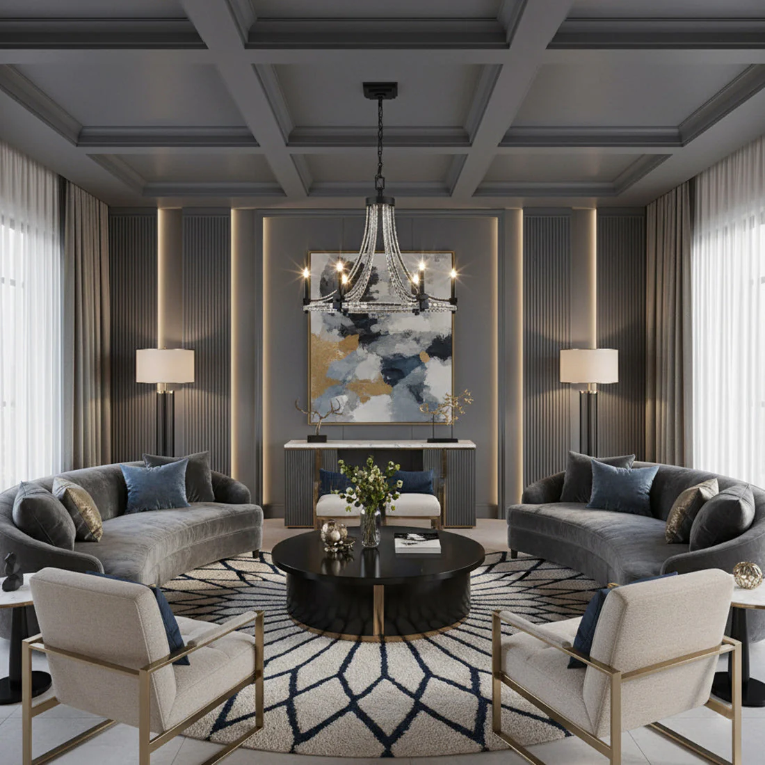 Lalume Contemporary Crystal Chandelier - Image 17