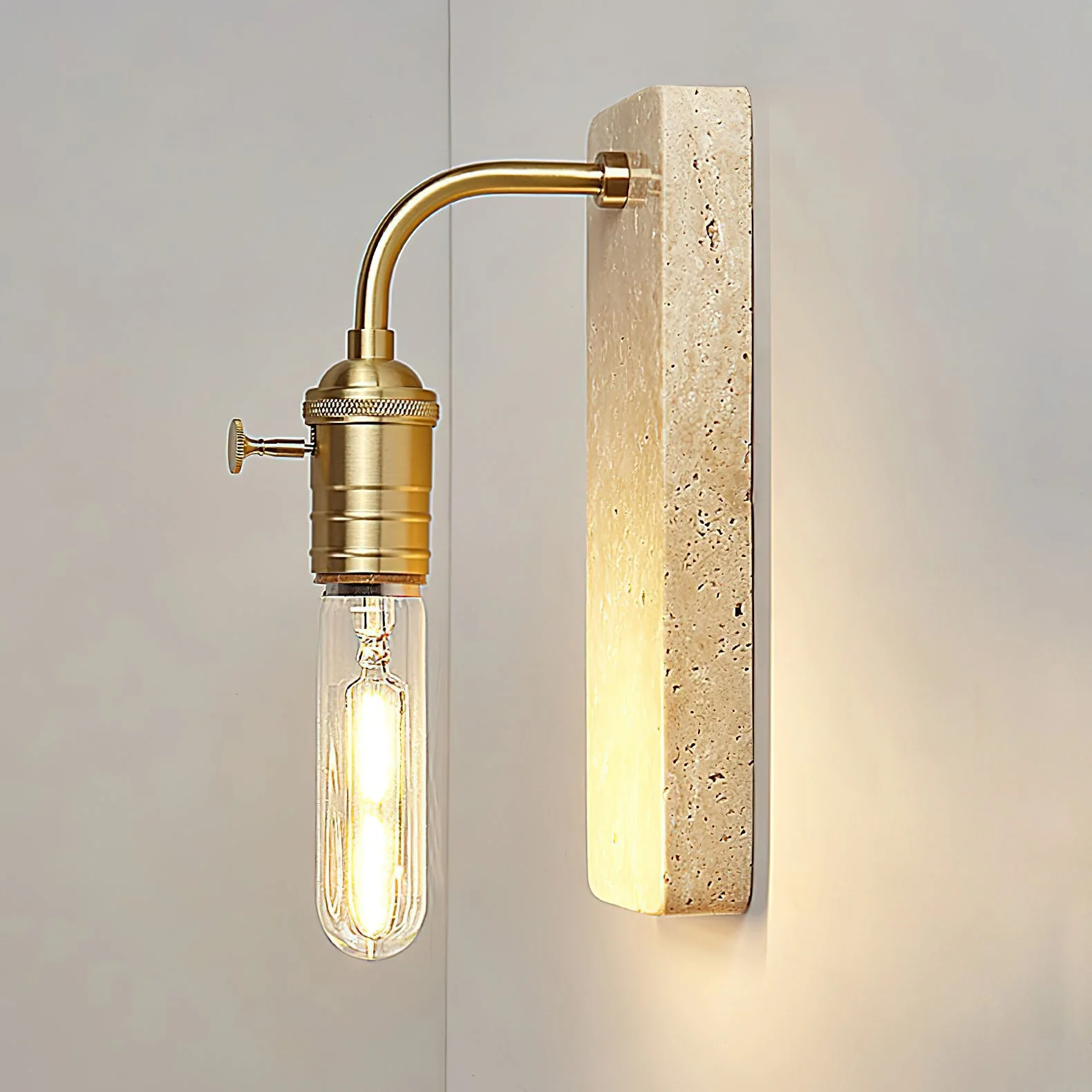 Lampar Wabi-Sabi Travertine Wall Light - Image 13