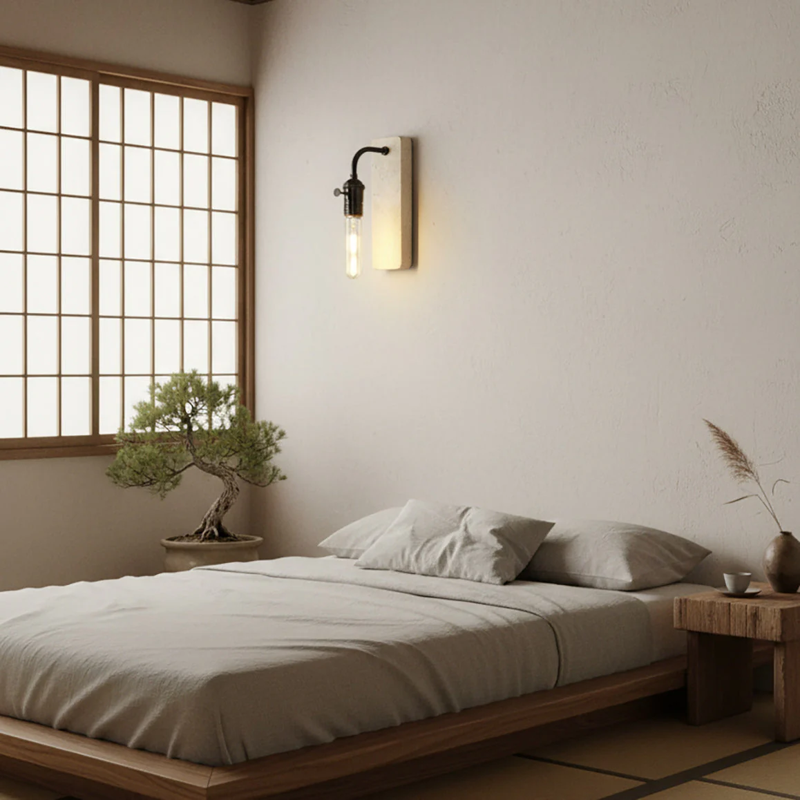 Lampar Wabi-Sabi Travertine Wall Light - Image 7