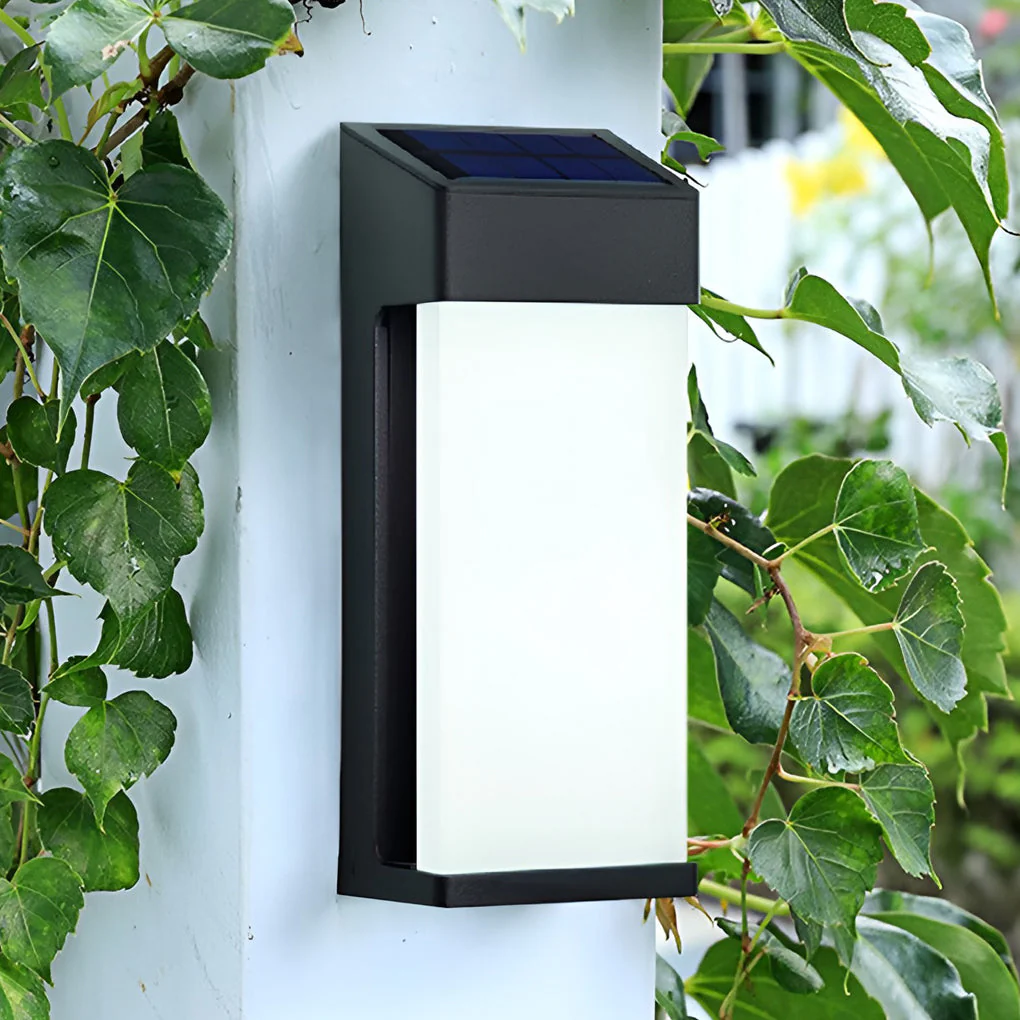 Laon Rectangular LED Light-controlled Outdoor Sconce Light - Image 4