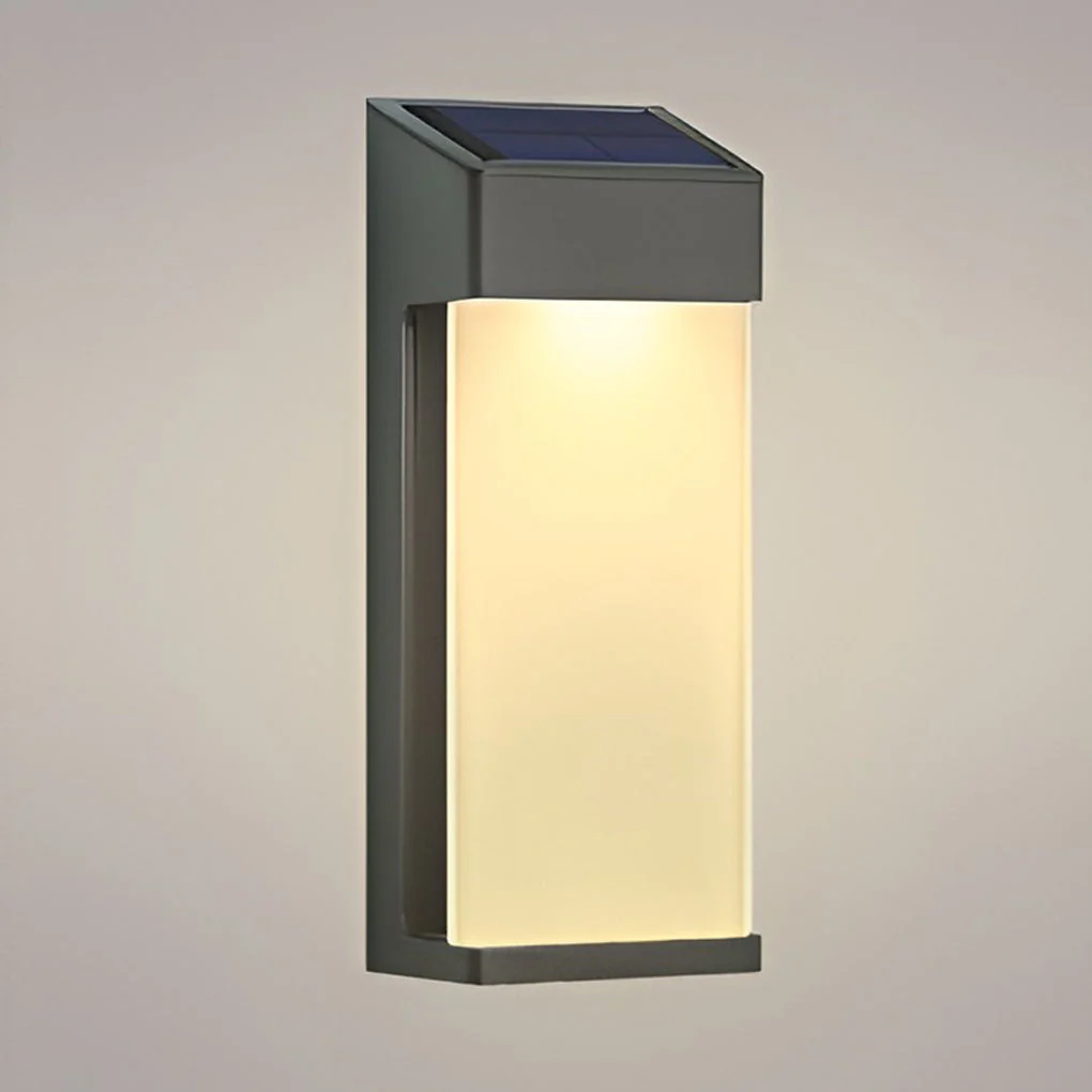Laon Rectangular LED Light-controlled Outdoor Sconce Light - Image 7