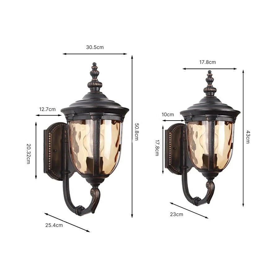 Laran Copper Retro Outdoor Wall Light - Image 9