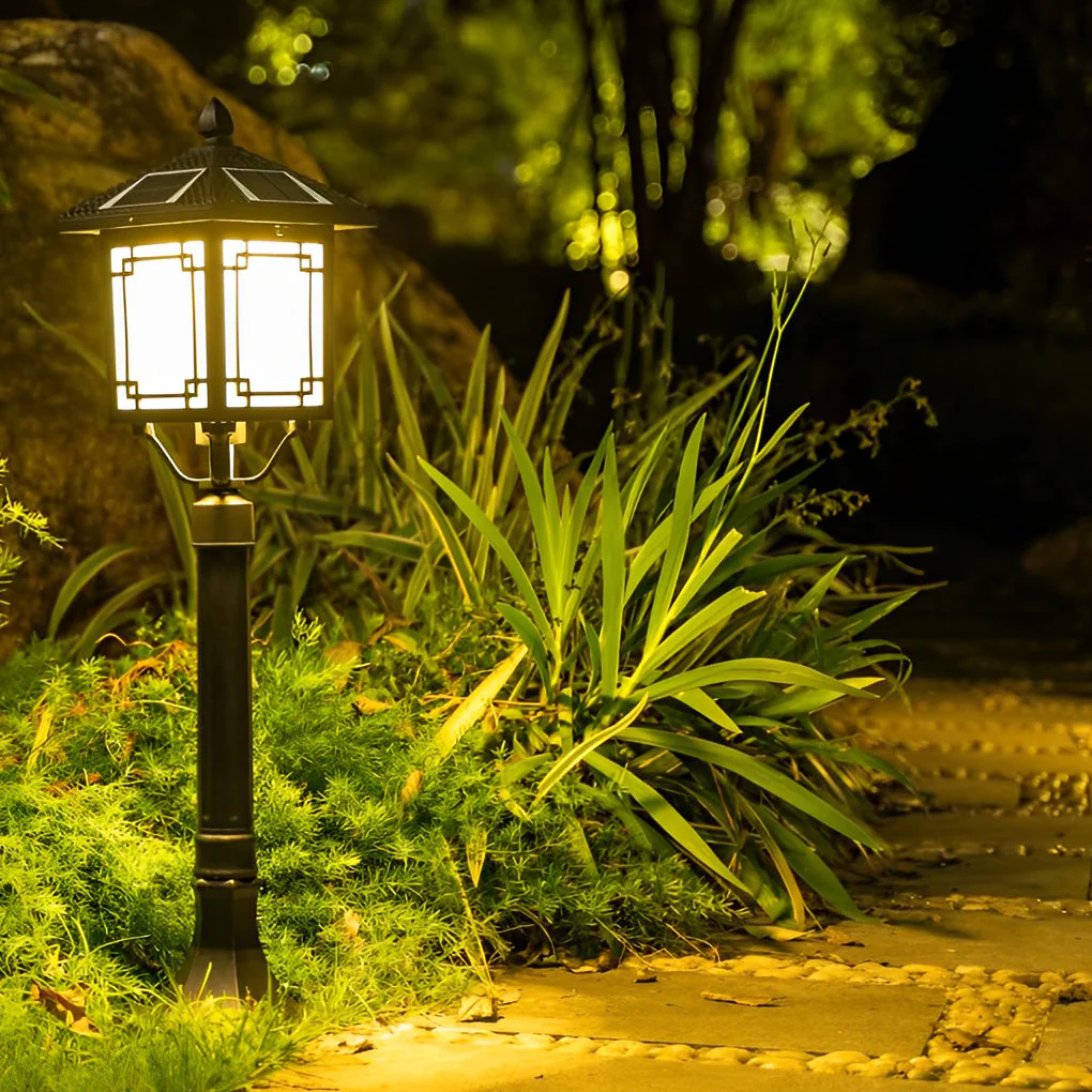 Leahn Ancient House Style LED Outdoor Post Lamp - Image 2